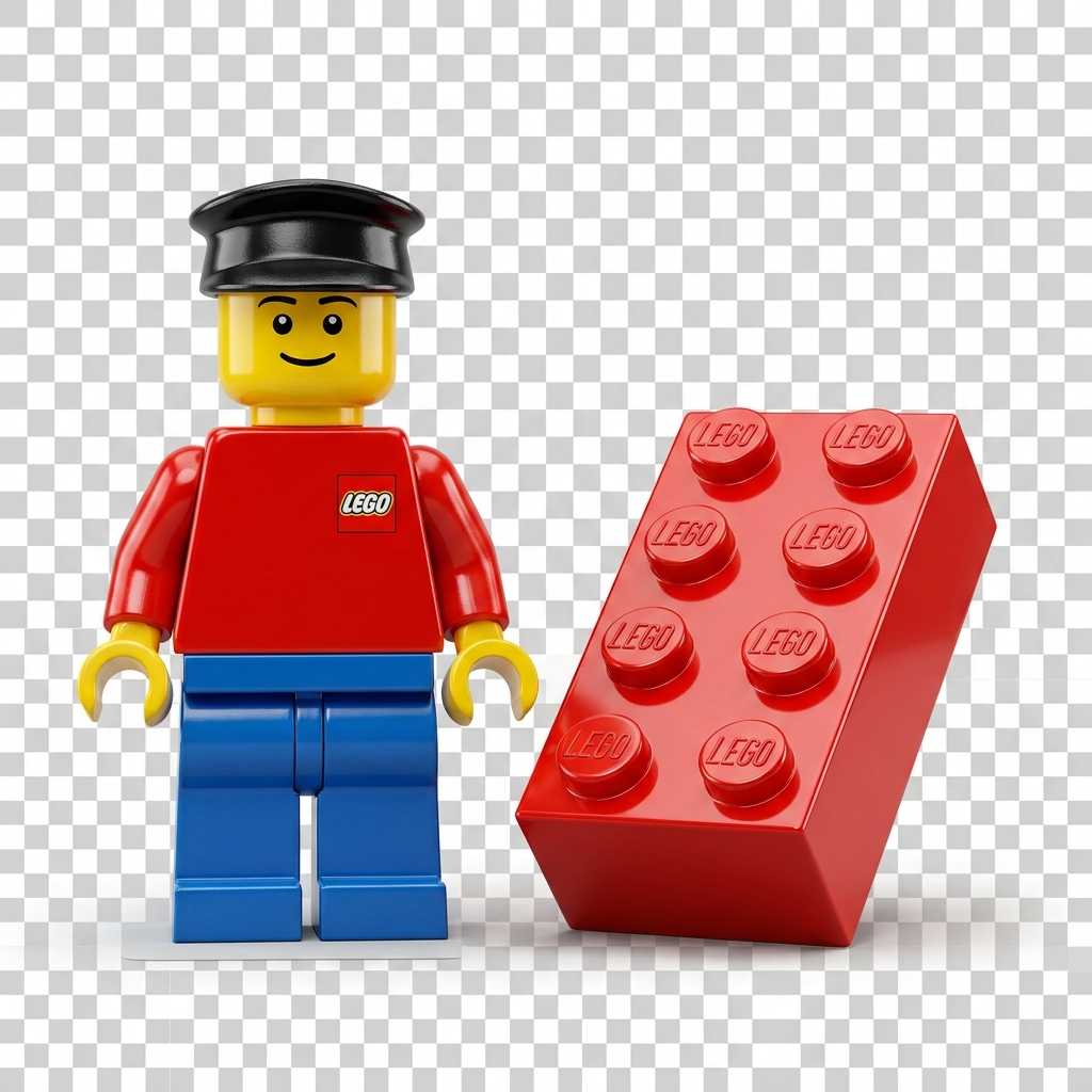 Lego brick and minifigure